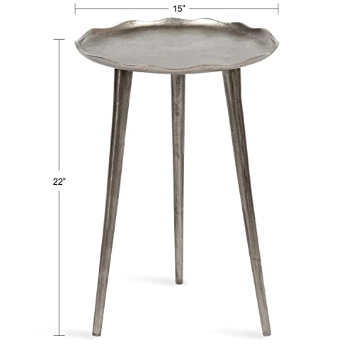 Kate and Laurel Alessia Modern Round Metal Side Table, Bronze N994