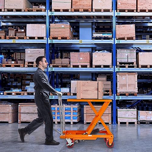VEVOR Electric Lift Table 330 lbs Capacity, Height Adjustable, Black Y3219