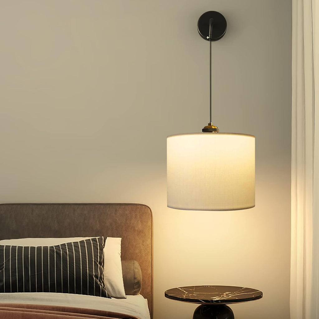13x13x10" White Linen Drum Lampshade Set of 2 for Table & Floor Lamps G361636