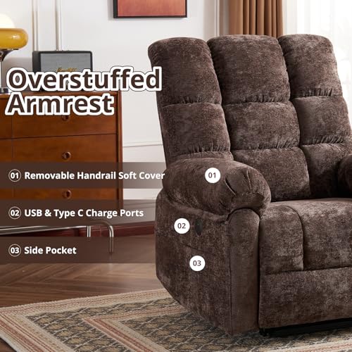 Oversized Power Lift Recliner Chair for Elderly with Massage and Heat T36815