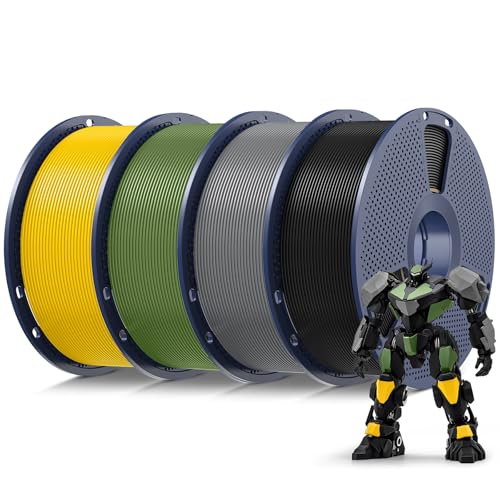 SUNLU 4kg PLA 3D Printer Filament Bundle, 1.75mm, 4 Black Spools V387