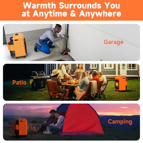 TLOG Outdoor Propane Heater 18,000 BTU Portable with Tip-over Protection I651