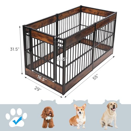 Dog Playpen 31.5" Indoor Heavy Duty Furniture Style Puppy Pen K408