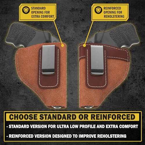 Suede Leather Revolver Holster IWB Concealed Carry for .38 Special & J Frame W931295