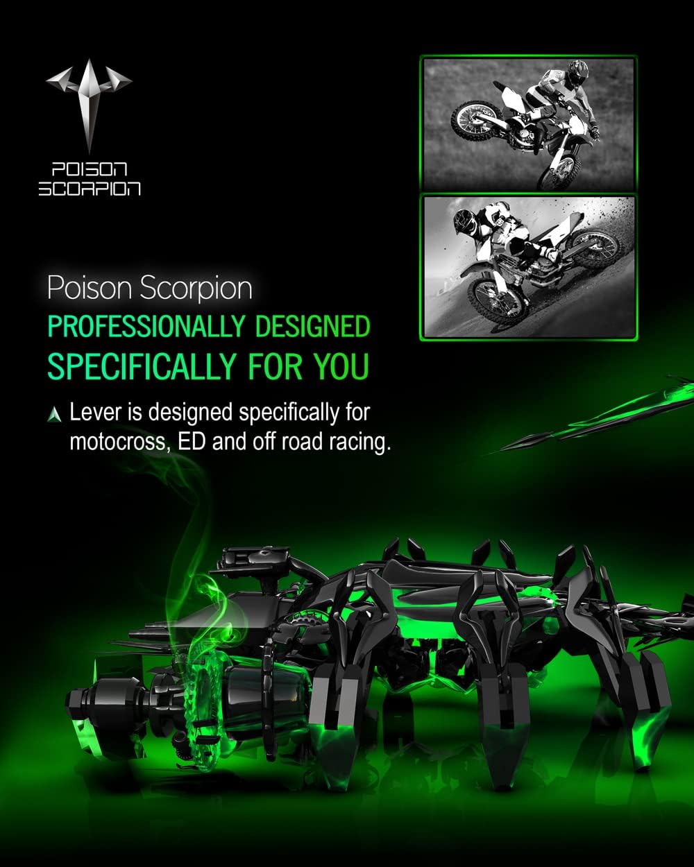 POISON SCORPION Black Brake Clutch Levers for CRF250R CRF450R K847