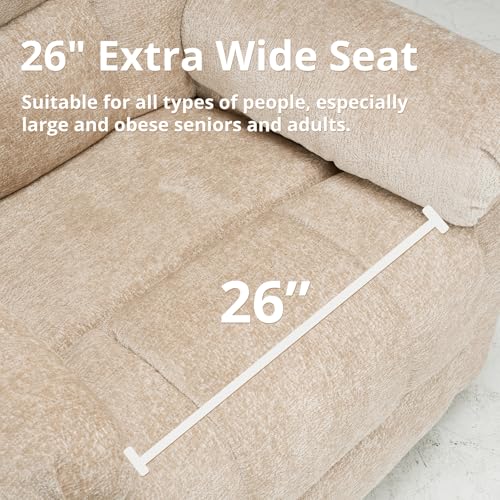 Oversized Power Lift Recliner Chair for Elderly with Massage and Heat T36815