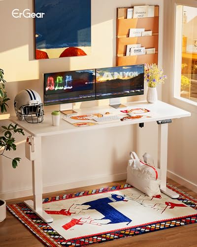 ErGear Height Adjustable Electric Standing Desk 48 x 24 Inches, Walnut S608