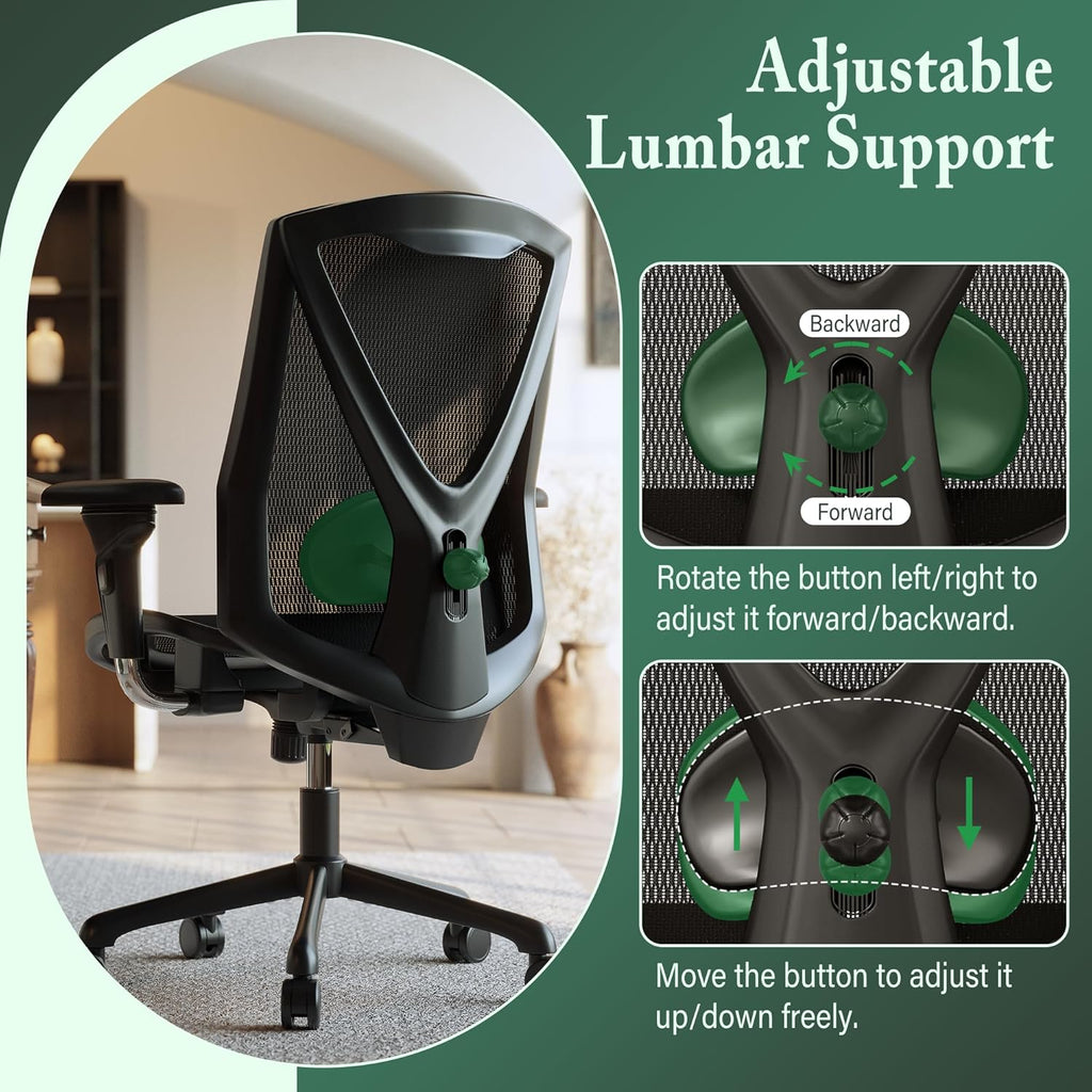 K095 Executive Office Chair, Ergonomic High Back with Adjustable Lumbar Support A645495