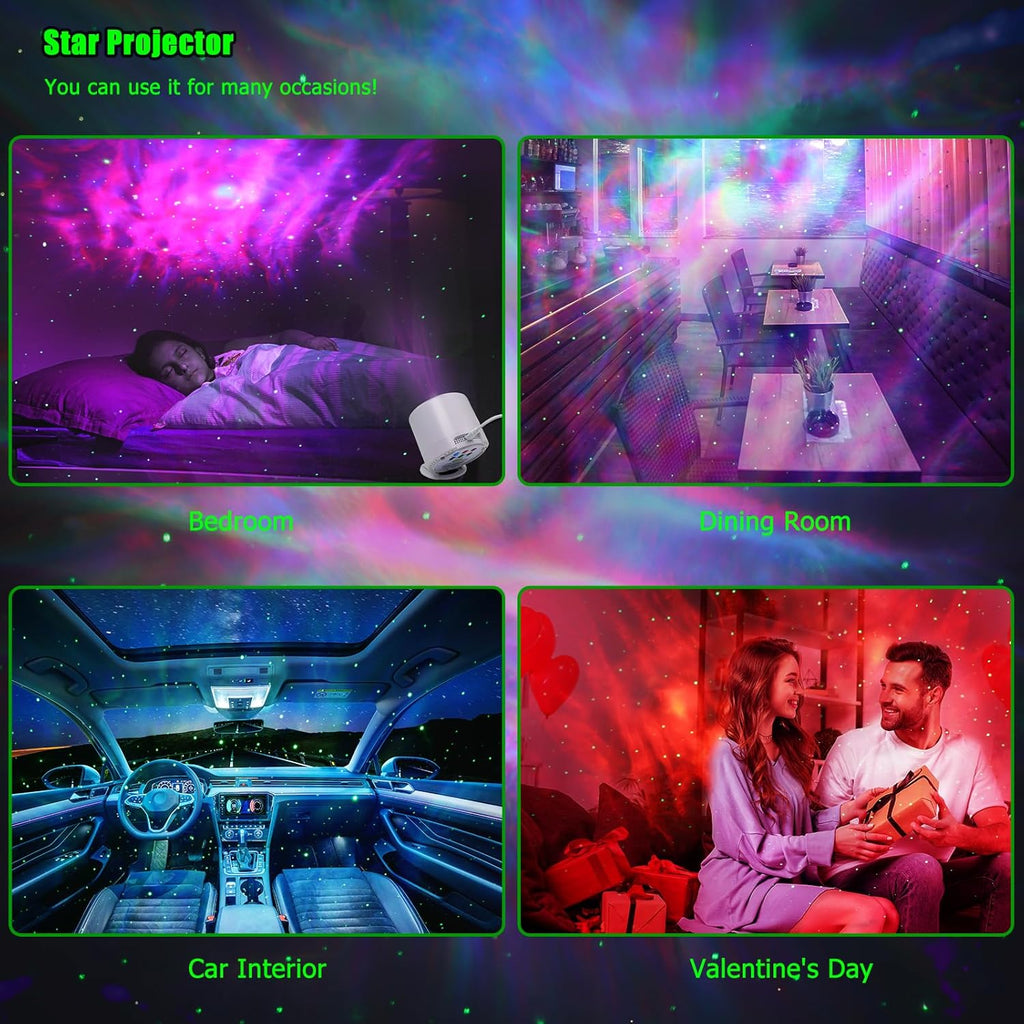 Galaxy Projector Star Night Light with Remote and Timer L1219