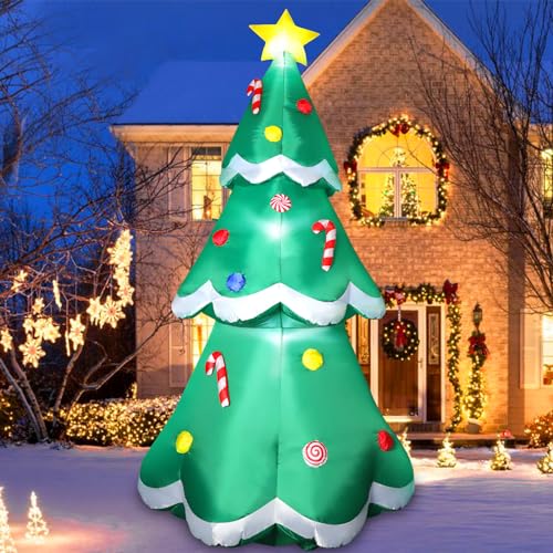 7 FT Christmas Inflatable Santa Claus with LED Lights Indoor Outdoor Decoration F5780
