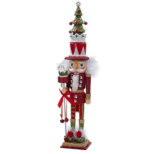 Kurt Adler Hollywood Tree Hat Nutcracker 15-Inch Red Green L27686