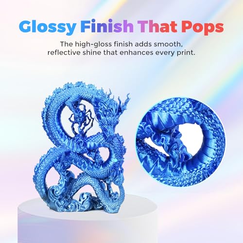 FLASHFORGE Silk PLA Filament 1.75mm, 1kg Spool V8381