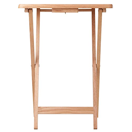 Winsome Alex Set of 2 Foldable Snack Tables, 26", Natural E793329