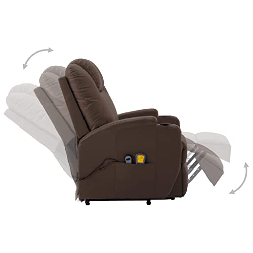 vidaXL Electric Power Lift Massage Chair with Vibration, Black Faux Leather N279187