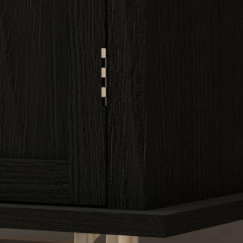 HOMCOM Kitchen Island on Wheels with Rubberwood Top, Navy Blue X7812