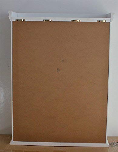 DisplayGifts 26" Solid Wood Tuscan Wall Mount Curio Cabinet White Q13910