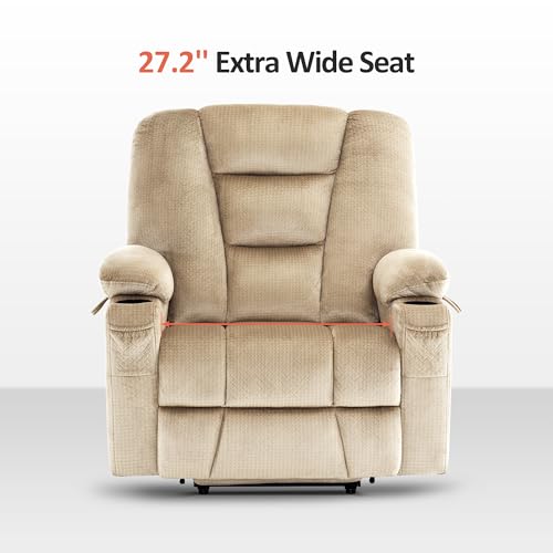 MCombo Small Power Lift Recliner Chair with Massage and Heat, Brown N356790