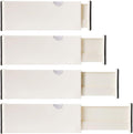 6 Drawer Organizer and Dividers, Organize Silverware and Utensils in Home Kitchen, Divider for Clothes in Bedroom Dresser, Designed to Not Snag Underwear and Bra Fabrics, Bathroom Storage Organizers