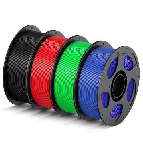 ANYCUBIC High Speed 3D Printer Filament 1.75mm Bundle, Rapid PLA, 2KG Blue + Bright Red B284