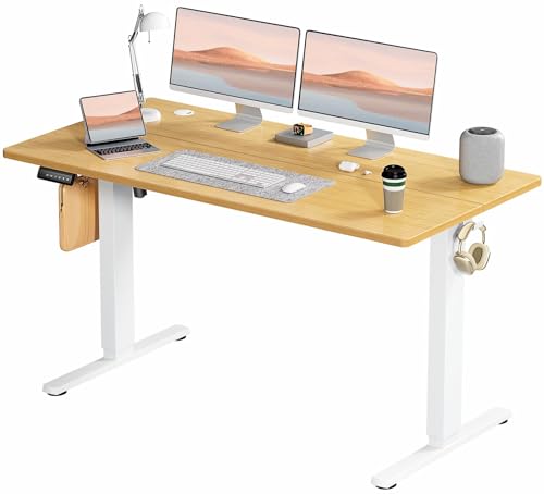 Adjustable Height Electric Standing Desk 55x24 Inch Black W5266