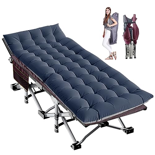 LILYPELLE Folding Camping Cot, Extra Wide Heavy Duty with Carry Bag Z15817