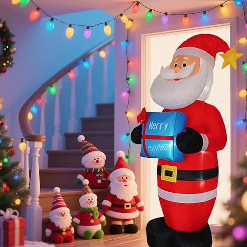 8FT Inflatable Santa Claus with LED Lights Christmas Decoration T839