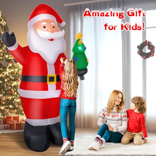 8FT LED-lit Inflatable Santa Claus Outdoor Christmas Decoration O93080