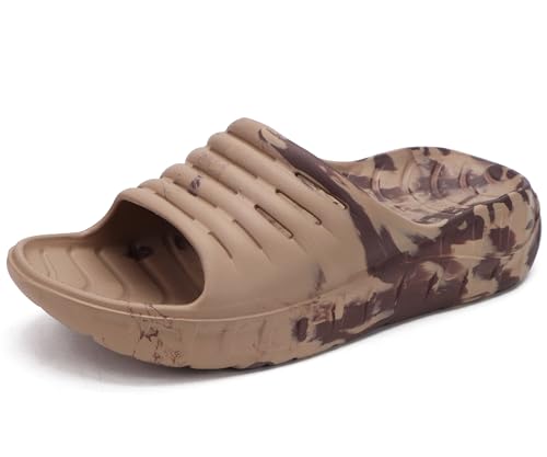 KuaiLu Men's Recovery Sandals Orthotic Cushion Open Toe Sport Slides D332788