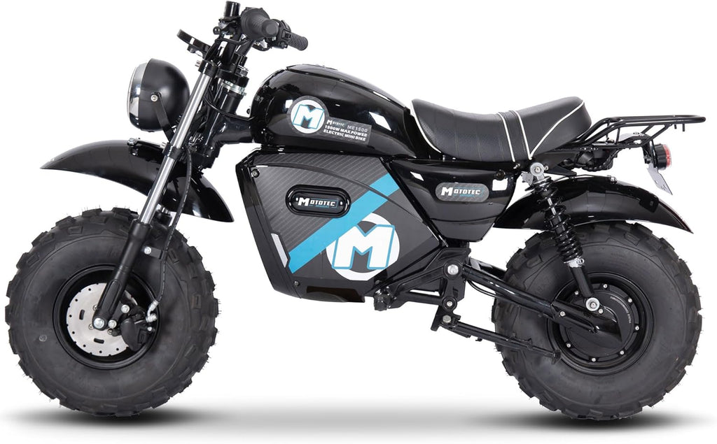 MotoTec 60v 1500w Electric Mini Bike Lithium Black N588279