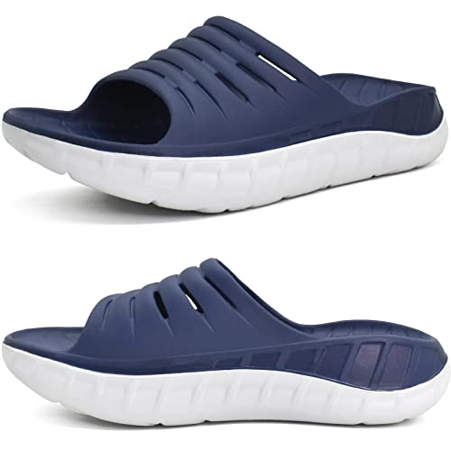 KuaiLu Men's Recovery Sandals Orthotic Cushion Open Toe Sport Slides D332788
