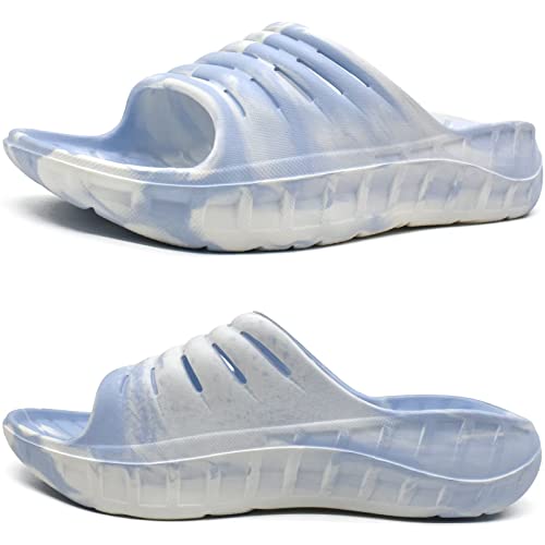 KuaiLu Men's Recovery Sandals Orthotic Cushion Open Toe Sport Slides D332788