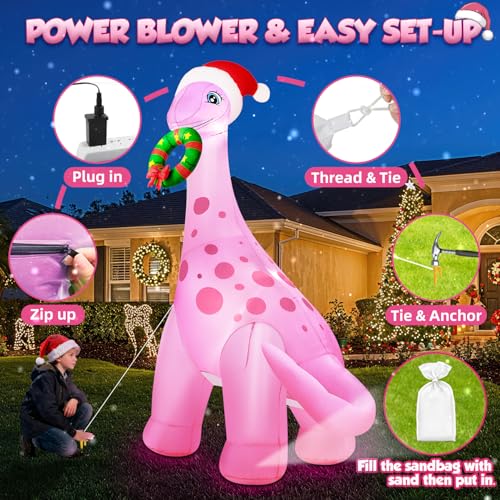 12FT Giant Christmas Inflatables Snowman with Music & 360° Rotation LED Lights E6136