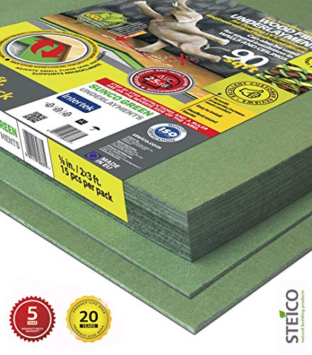Wood Fiber Flooring Underlayment 3mm 40 Sq Ft for Laminate Vinyl Hardwood M70132