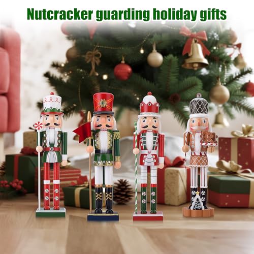 Gingerbread Nutcracker Figure 14.4 Inch Wooden Christmas Decor T3394