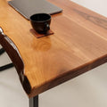 Live Edge Walnut Wooden Table, Kitchen Dining Table, Live Edge Desk, Wooden Desk, Writing Desk, Rustic Wood Table, Wood Counter, Decoration (30" x 60" (77 cm x 153 cm))