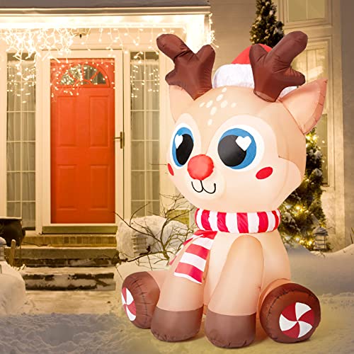 7ft Inflatable Snowman Christmas Yard Decoration with LED Lights E2441