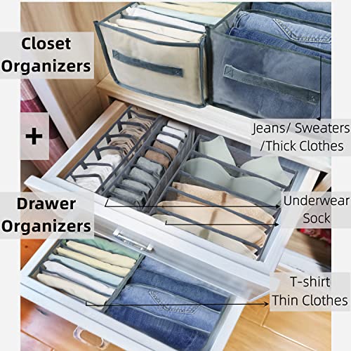 6 Pack Foldable Closet Organizers for Clothing W881