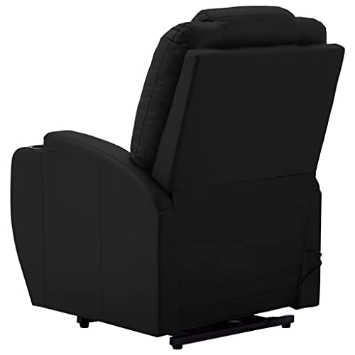 vidaXL Electric Power Lift Massage Chair with Vibration, Black Faux Leather N279187