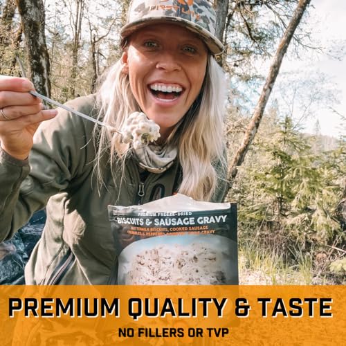 Peak Refuel Biscuits and Gravy Freeze Dried Camping Food, 2 Serving Pouch G894