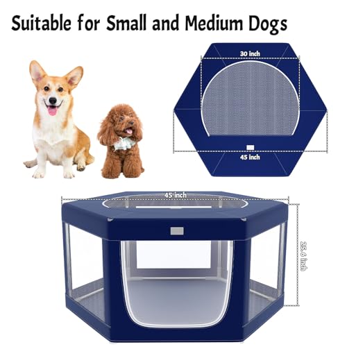 Puppy Playpen Indoor for Small Pets, 42x42x25 Inch with Gate U1971