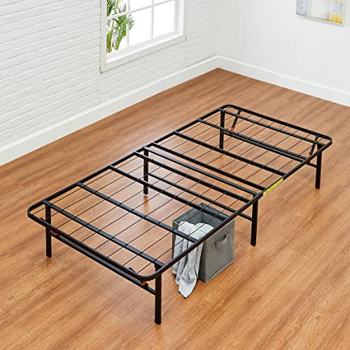 Amazon Basics Foldable Metal Bed Frame with Storage, Full Size, Black A770