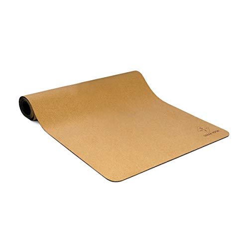 Cork Yoga Mat with Natural Rubber Bottom Non Slip Extra Long Wide W981822
