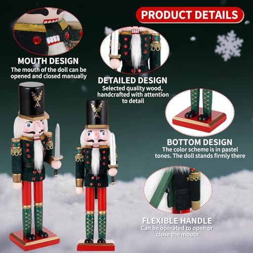 11.8 Inch Wooden Nutcracker Christmas Decor T403