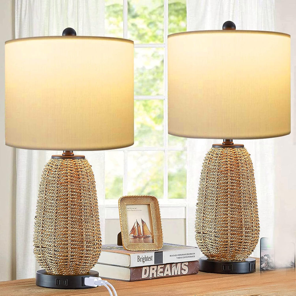 13x13x10" White Linen Drum Lampshade Set of 2 for Table & Floor Lamps G361636