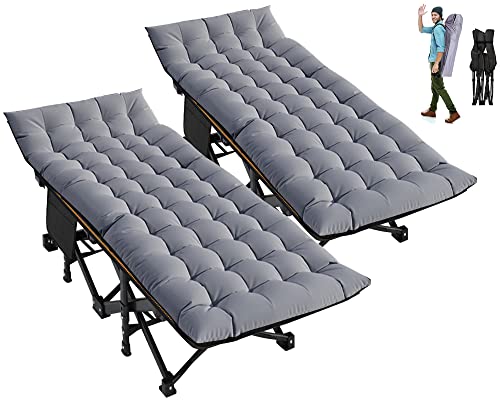 ABORON Oversized Folding Camping Cot for Adults, Double Layer 1200D, with Mat & Carrying Bag S2407