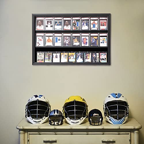 35 Graded Sports Card Display Case with UV Protection Lockable Wall Cabinet M1713