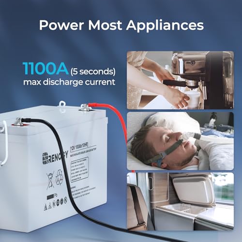 Renogy Deep Cycle AGM 12V 100Ah Battery for RV, Marine, Off-Grid D811836