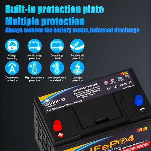 Lithium Car Battery 12.8V 576WH Group 47 LiFePO4 Starter Battery K16750