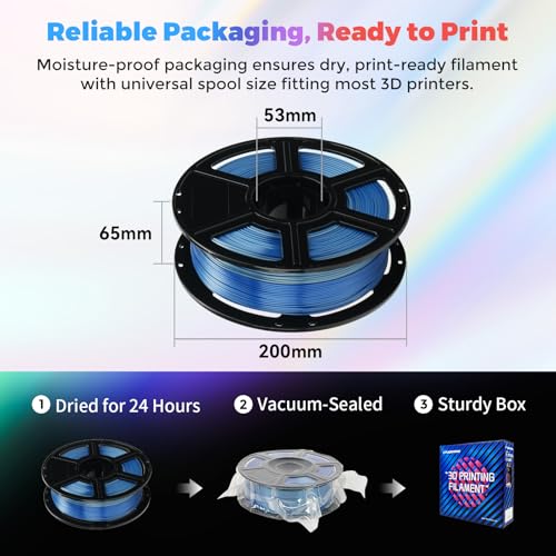 FLASHFORGE Silk PLA Filament 1.75mm, 1kg Spool V8381