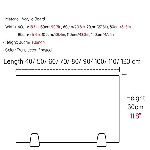 Desk Divider Acoustic Privacy Panel, Clamp-on Cubicle Wall 40x30cm O8577
